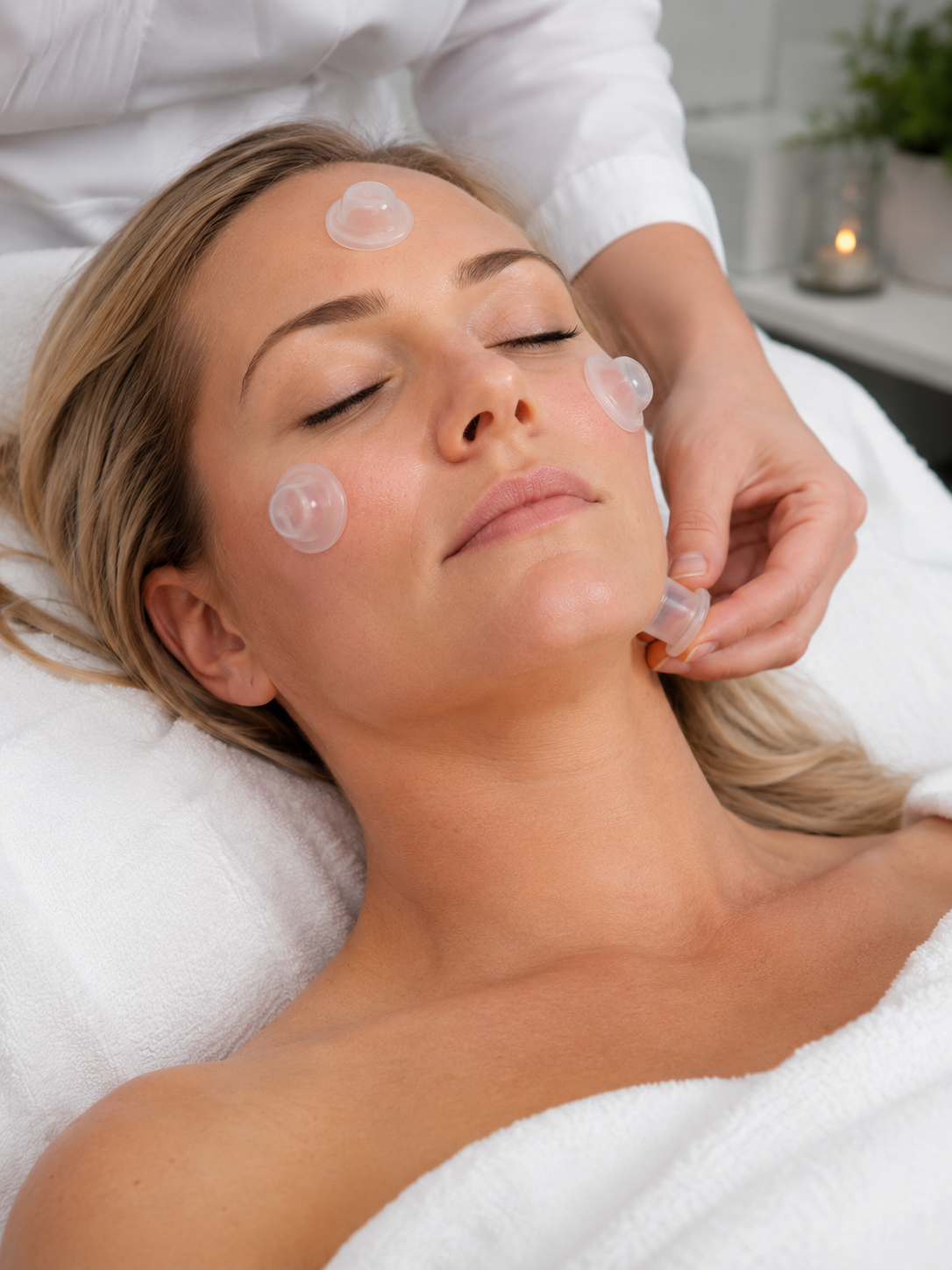 Facial cupping treatment